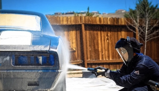 removing paint from car